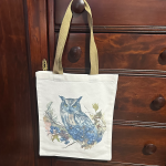 Owl Tote with Blue