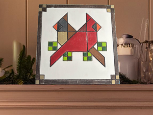 Cardinal Barn Quilt Sign