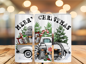 Old Christmas Truck Delivery Tumbler