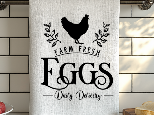 Farm Fresh Eggs Towel