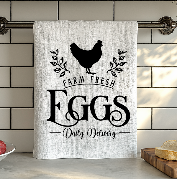 Farm Fresh Eggs Towel