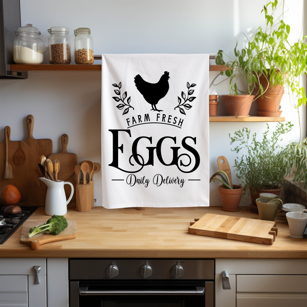 Farm Fresh Eggs Towel