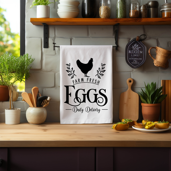 Farm Fresh Eggs Towel