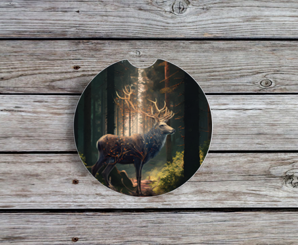 Woodland Moose Car Coaster