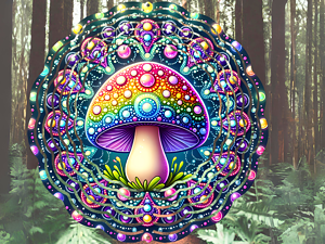 Colorful Mushroom Spinner