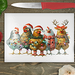 Festive Flock Cutting Board