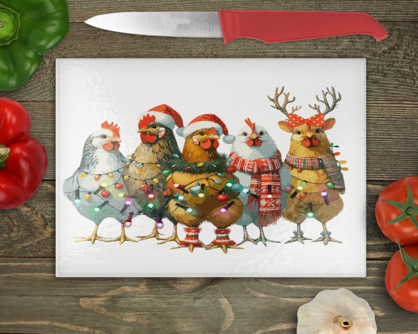 Festive Flock Cutting Board