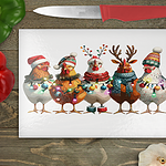 Winter Wonderland Chicken Cutting Board