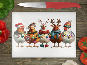 Winter Wonderland Chicken Cutting Board