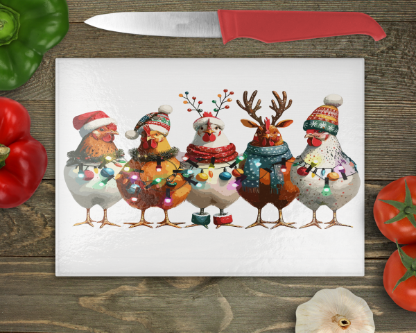 Winter Wonderland Chicken Cutting Board