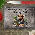 Highland Cow Chef Cutting Board