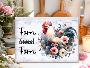 Farmhouse Rooster Cutting Board