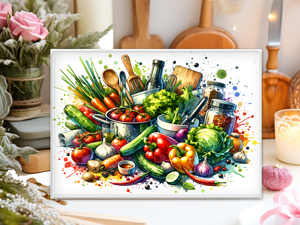 Garden Fresh Veggie Cutting Board