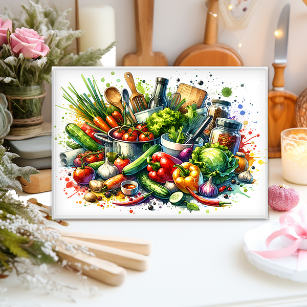 Garden Fresh Veggie Cutting Board