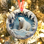 Polar Bear Cave Ornament