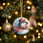 Snowman in Red Ornament