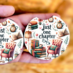 Just One Chapter Car Coasters