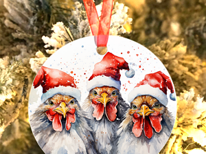 Chicken Trio Ornament