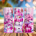 Pink Snow Person Tumbler