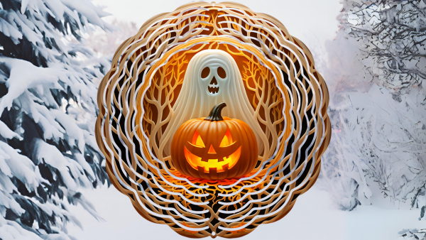 Ghost and Jack-o-Lantern Spinner