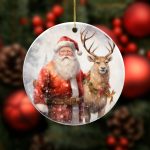 Santa and Reindeer Ornament