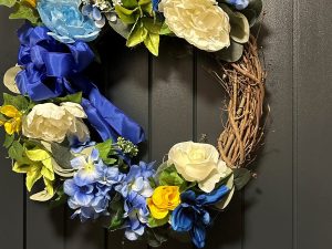 Blue Dream Wreath on Door