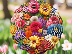 Colorful Spring Flowers Spinner